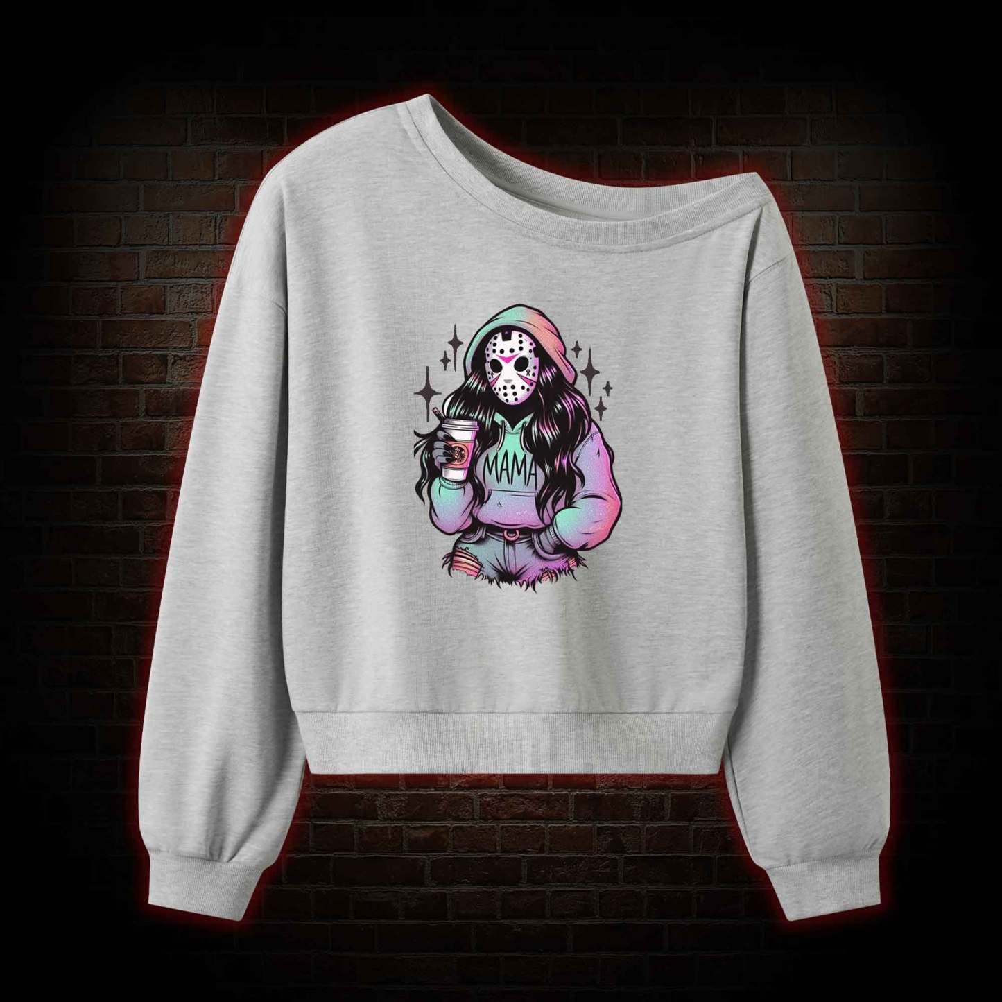 Halloween Mama Off Shoulder Sweatshirt