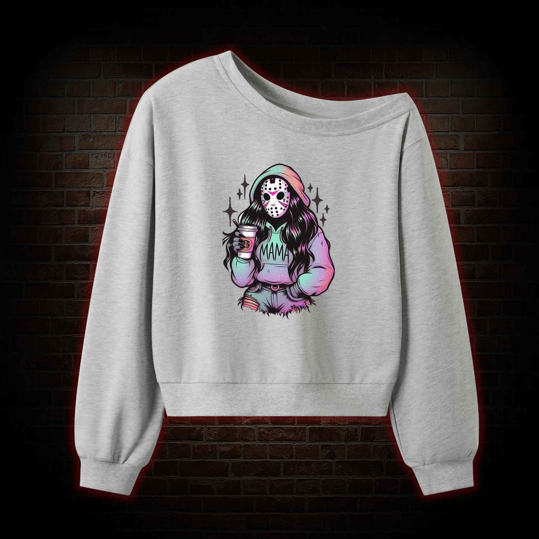 Halloween Mama Off Shoulder Sweatshirt