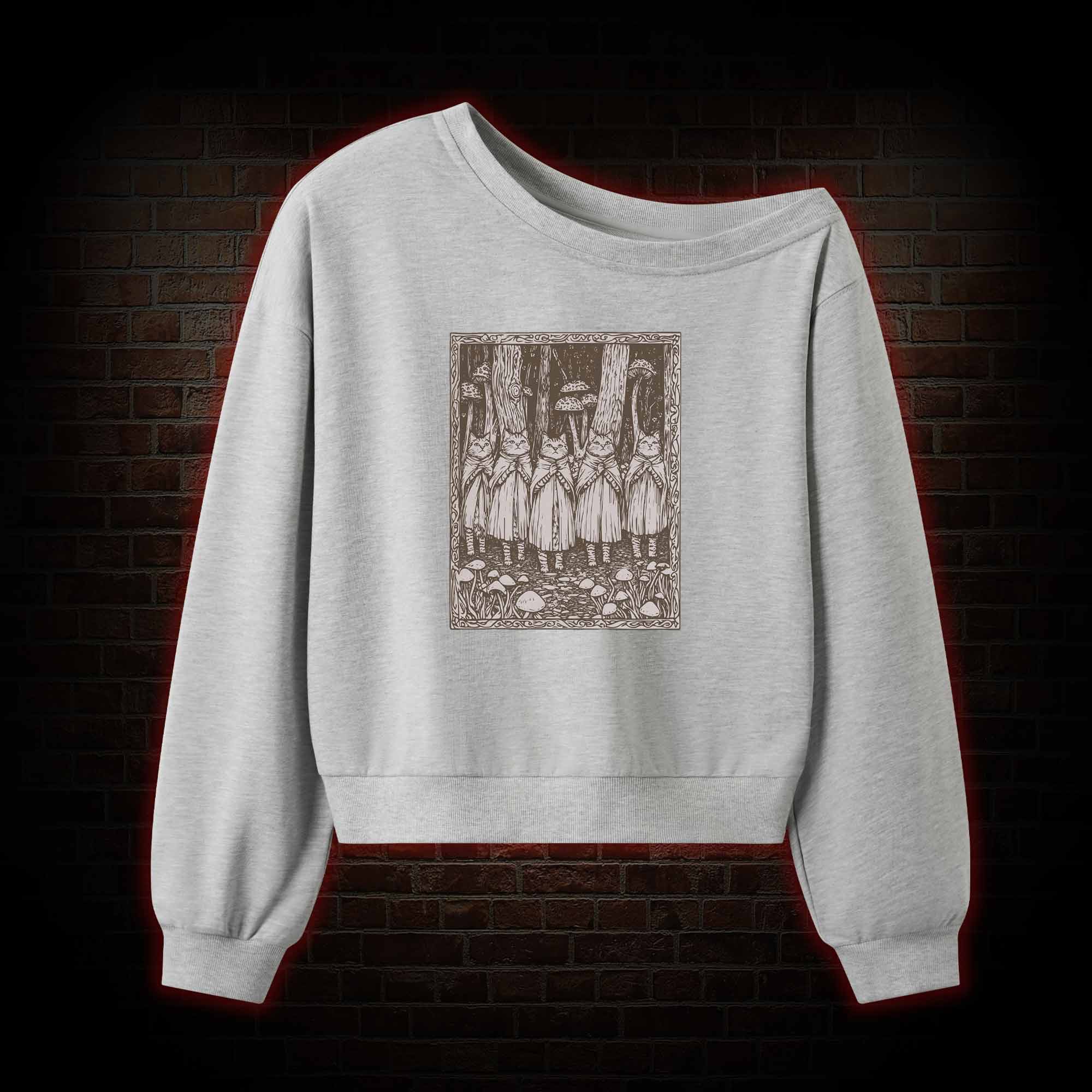 The Cat Coven Off Shoulder Sweatshirt