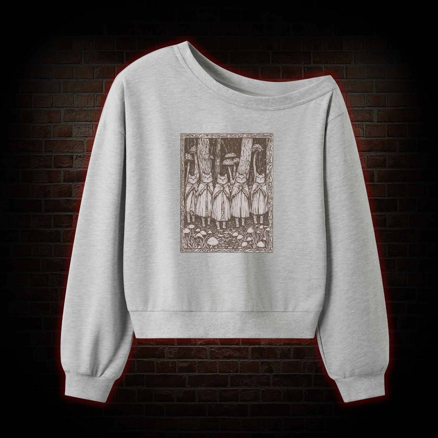 The Cat Coven Off Shoulder Sweatshirt