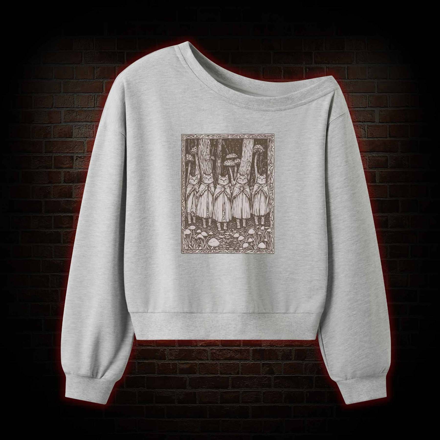 The Cat Coven Off Shoulder Sweatshirt