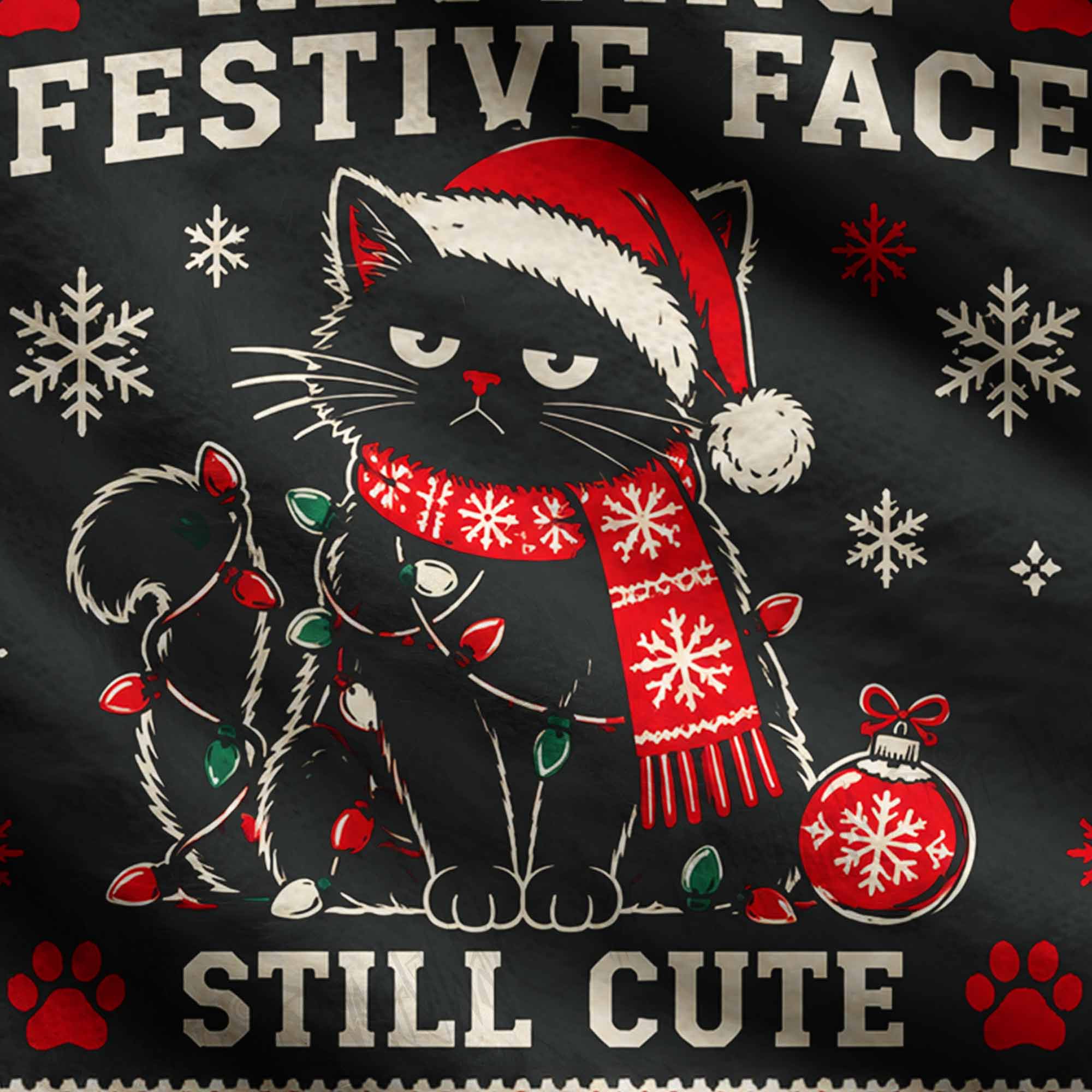 Resting Festive Face Still Cute Ugly Sweatshirts