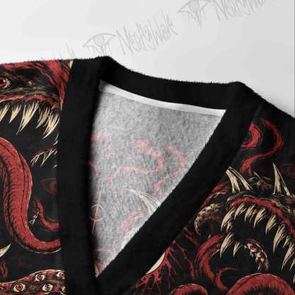 Retro Dark Beast Cardigan Sweater