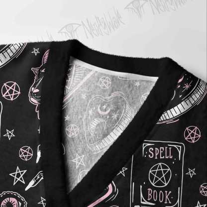 Pink Occult Ritual Cardigan Sweater