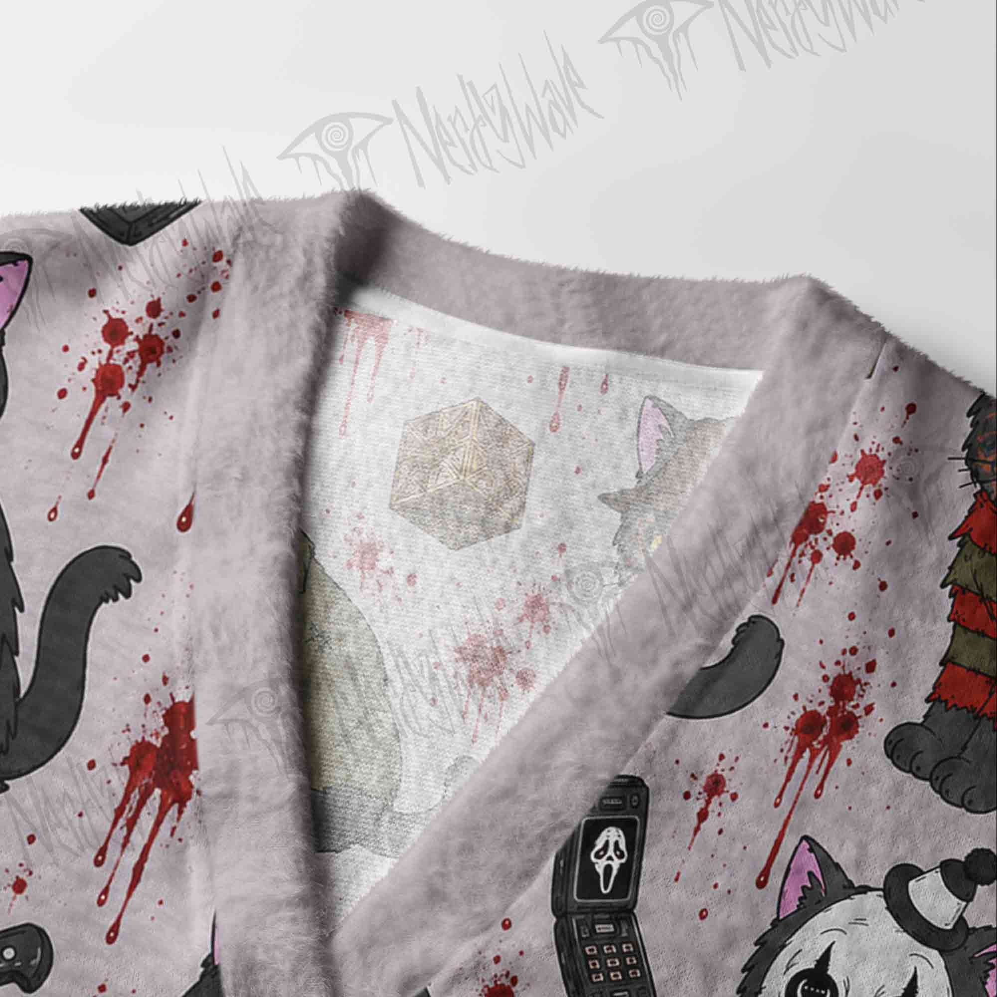 Cat Slayers Cardigan Sweater