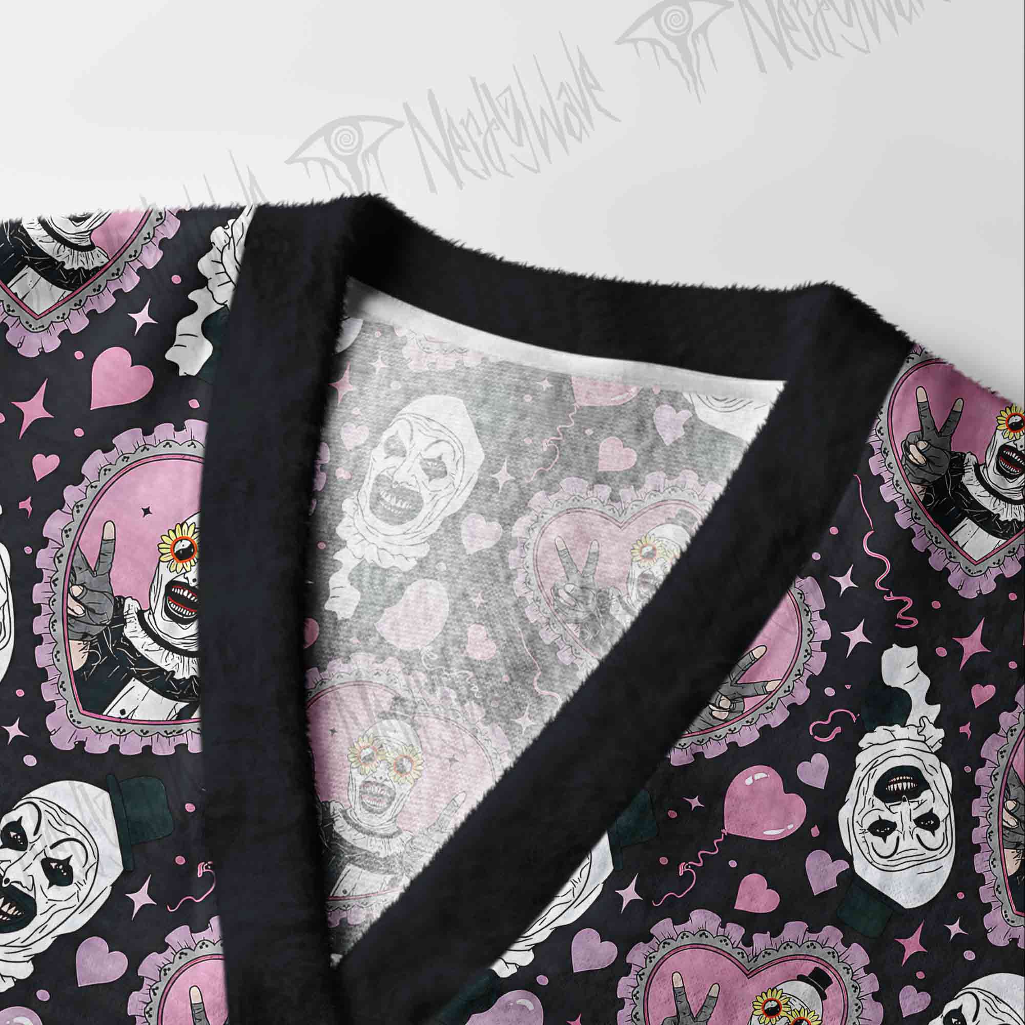 Sweet Scream Hearts Cardigan Sweater