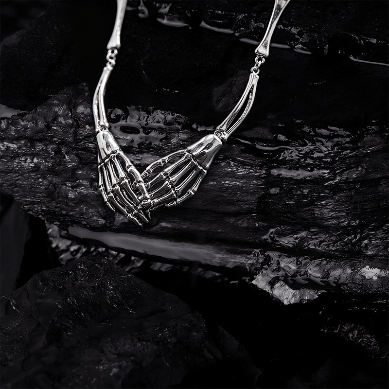 Skeleton Hand Collar Necklace