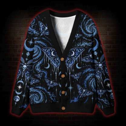 Soul of the Eclipse Moth Cardigan Sweater