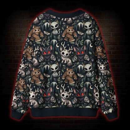 Spooky Cryptids Cardigan Sweater