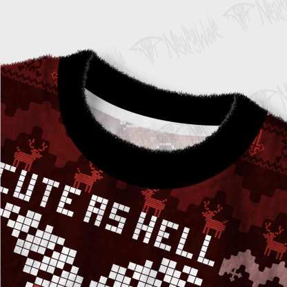 Cute as Hell Women's Cropped Ugly Sweatshirt