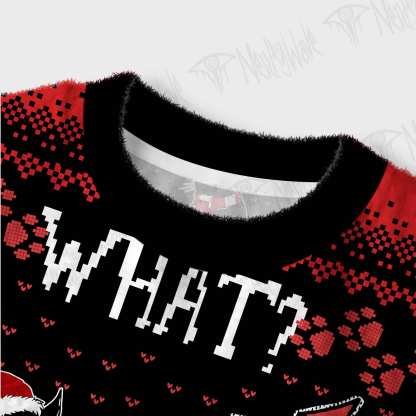 What? What? Women's Cropped Ugly Sweatshirt
