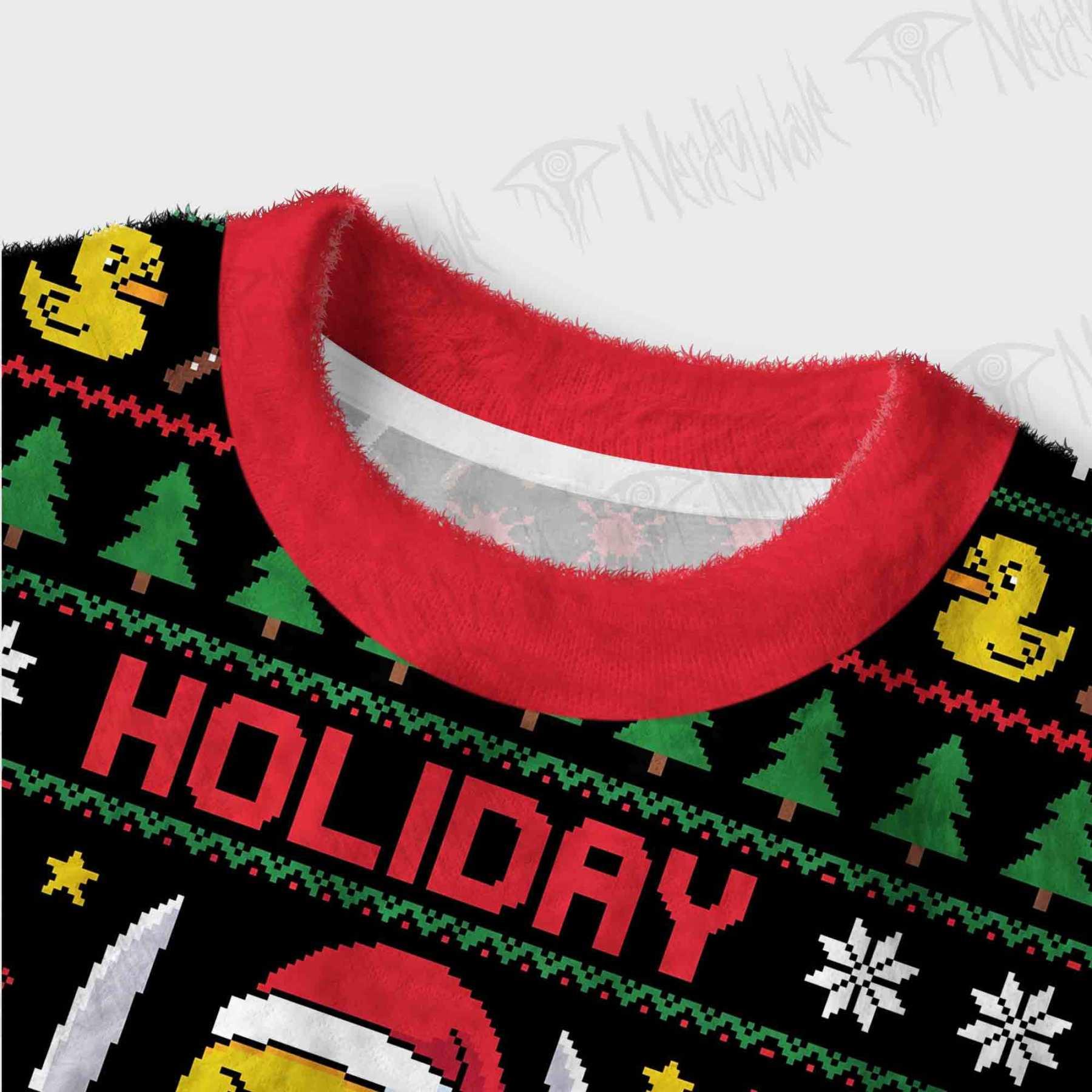 Holiday Violence Women's Cropped Ugly Sweatshirt