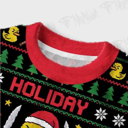 Holiday Violence Women's Cropped Ugly Sweatshirt