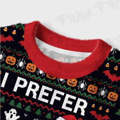 Prefer Halloween Women's Cropped Ugly Sweatshirt