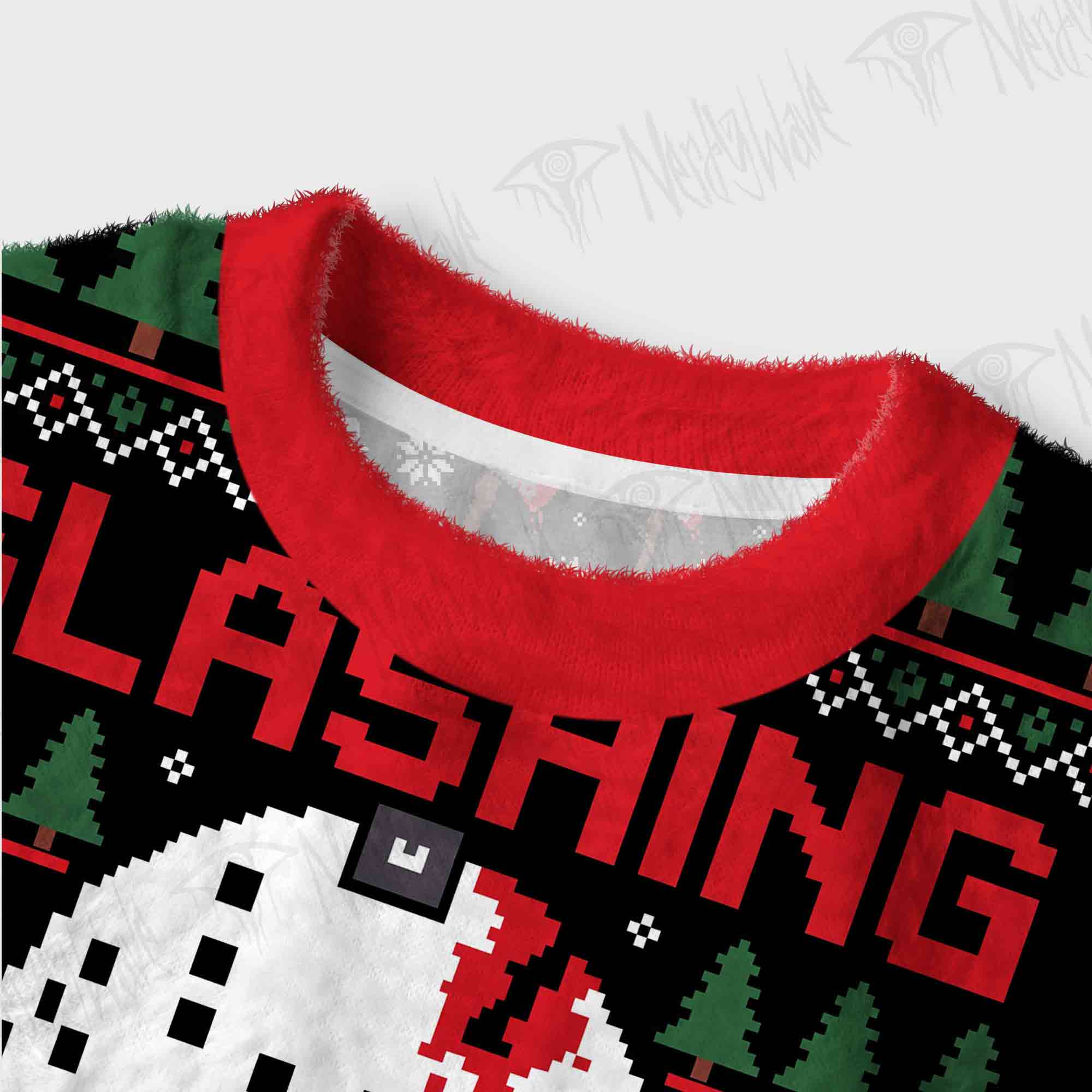 Slashing Through Snow Women's Cropped Ugly Sweatshirt