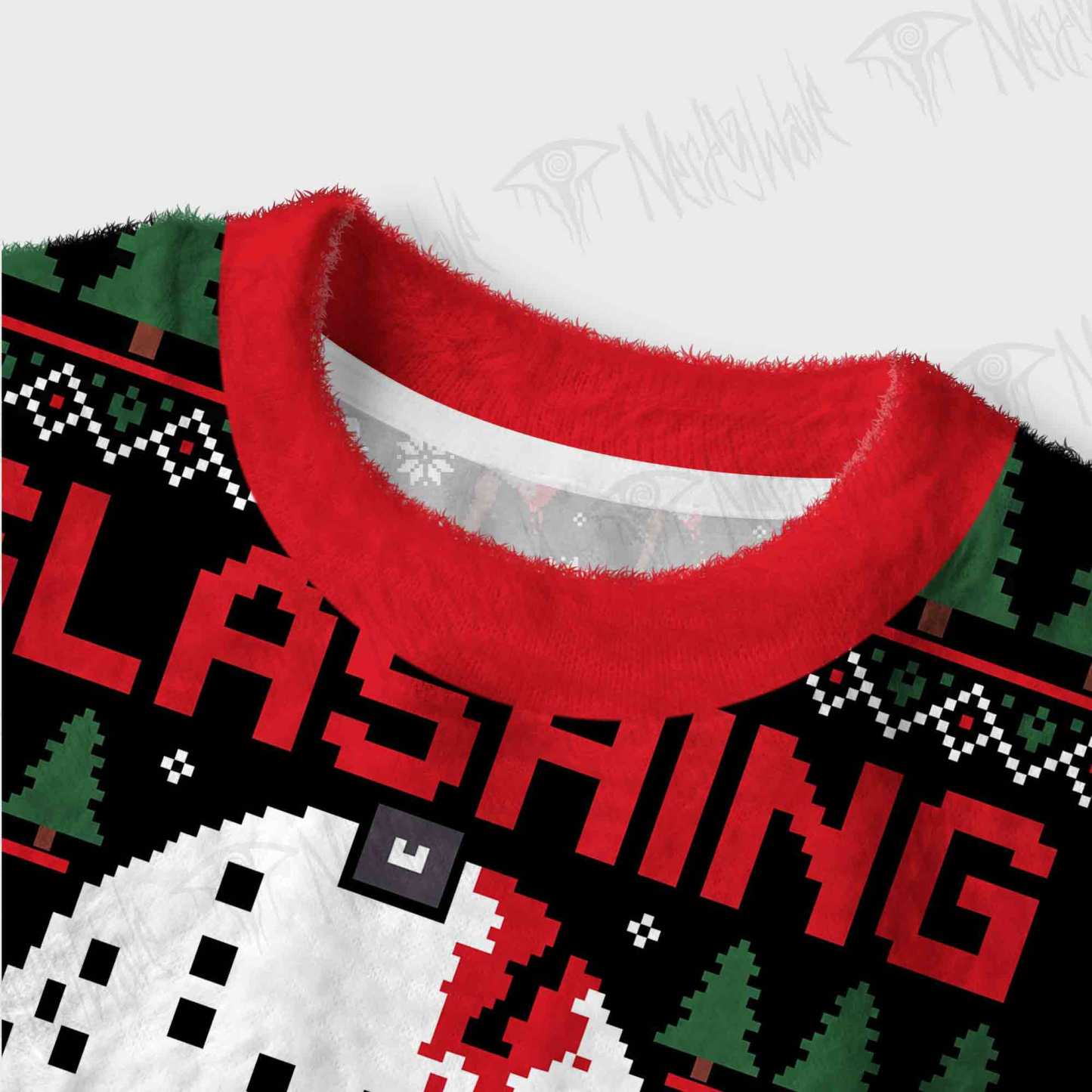 Slashing Through Snow Women's Cropped Ugly Sweatshirt