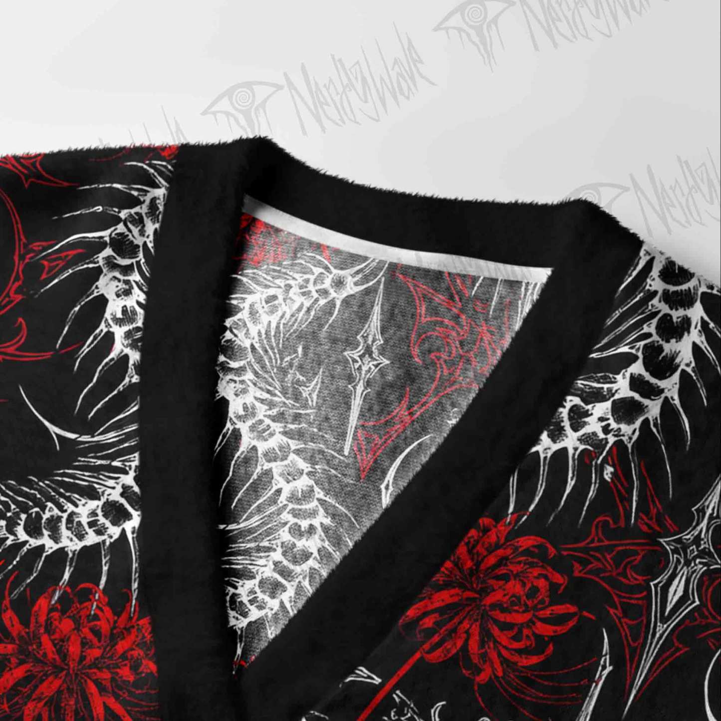 Gothic Bloodshot Centipede Cardigan Sweater