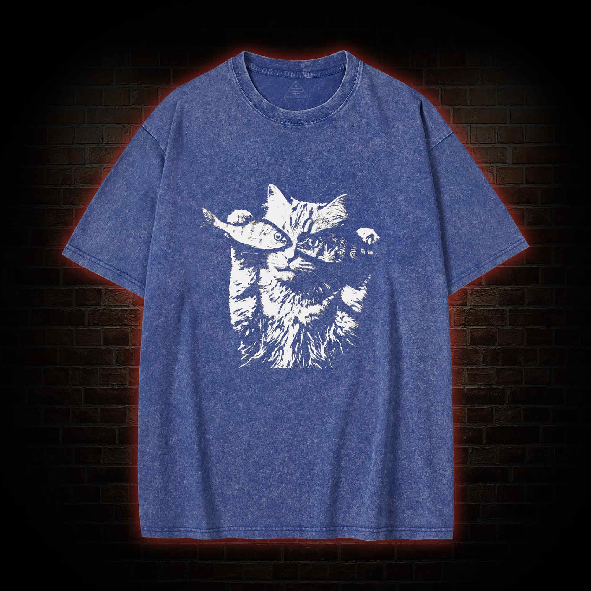 Fish Eye Cat Washed T-shirt