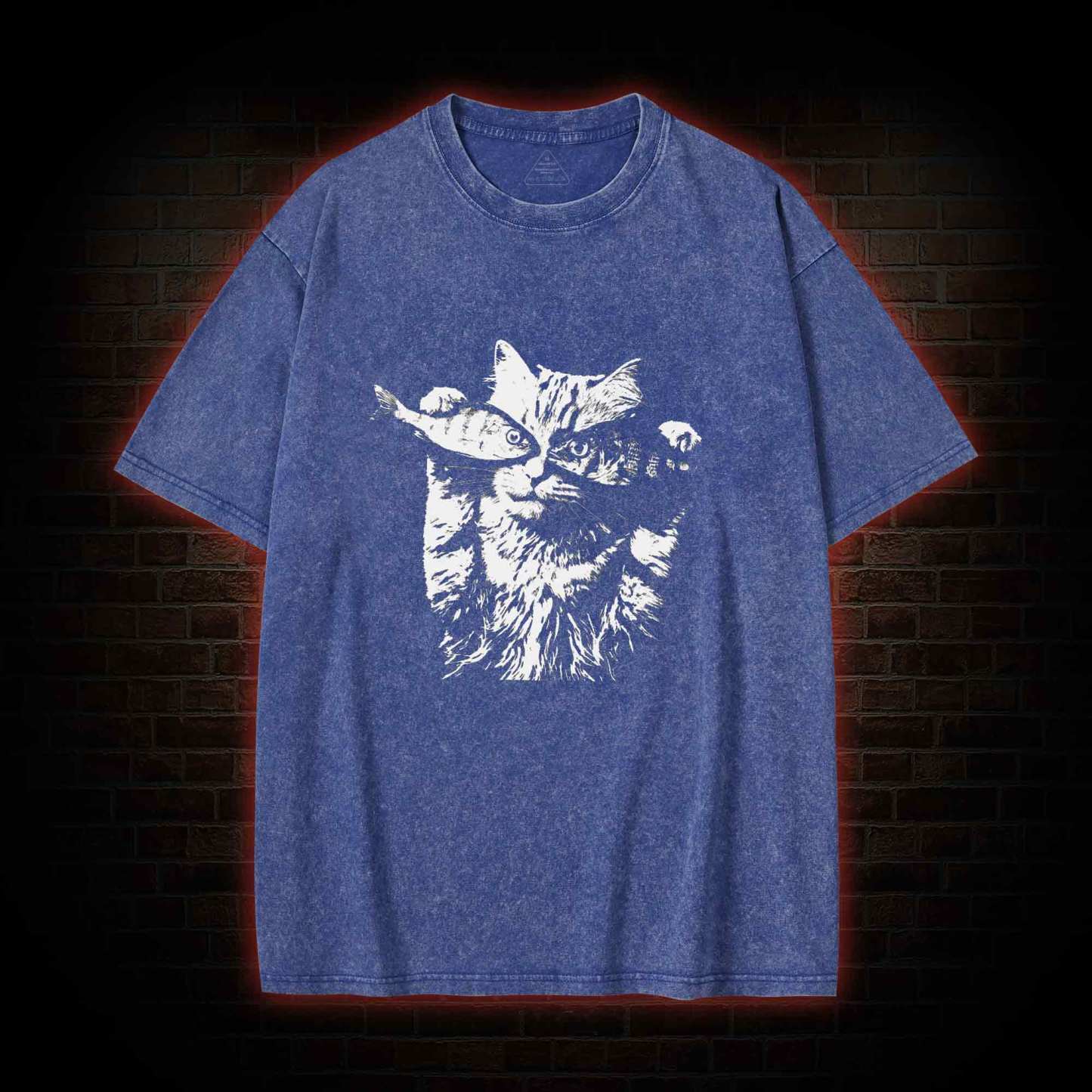 Fish Eye Cat Washed T-shirt