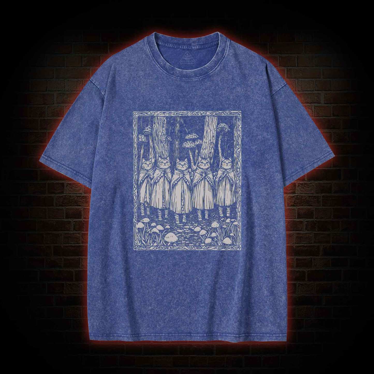 Coven of the Forest Cats Washed T-shirt