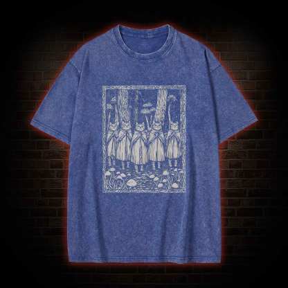 Coven of the Forest Cats Washed T-shirt