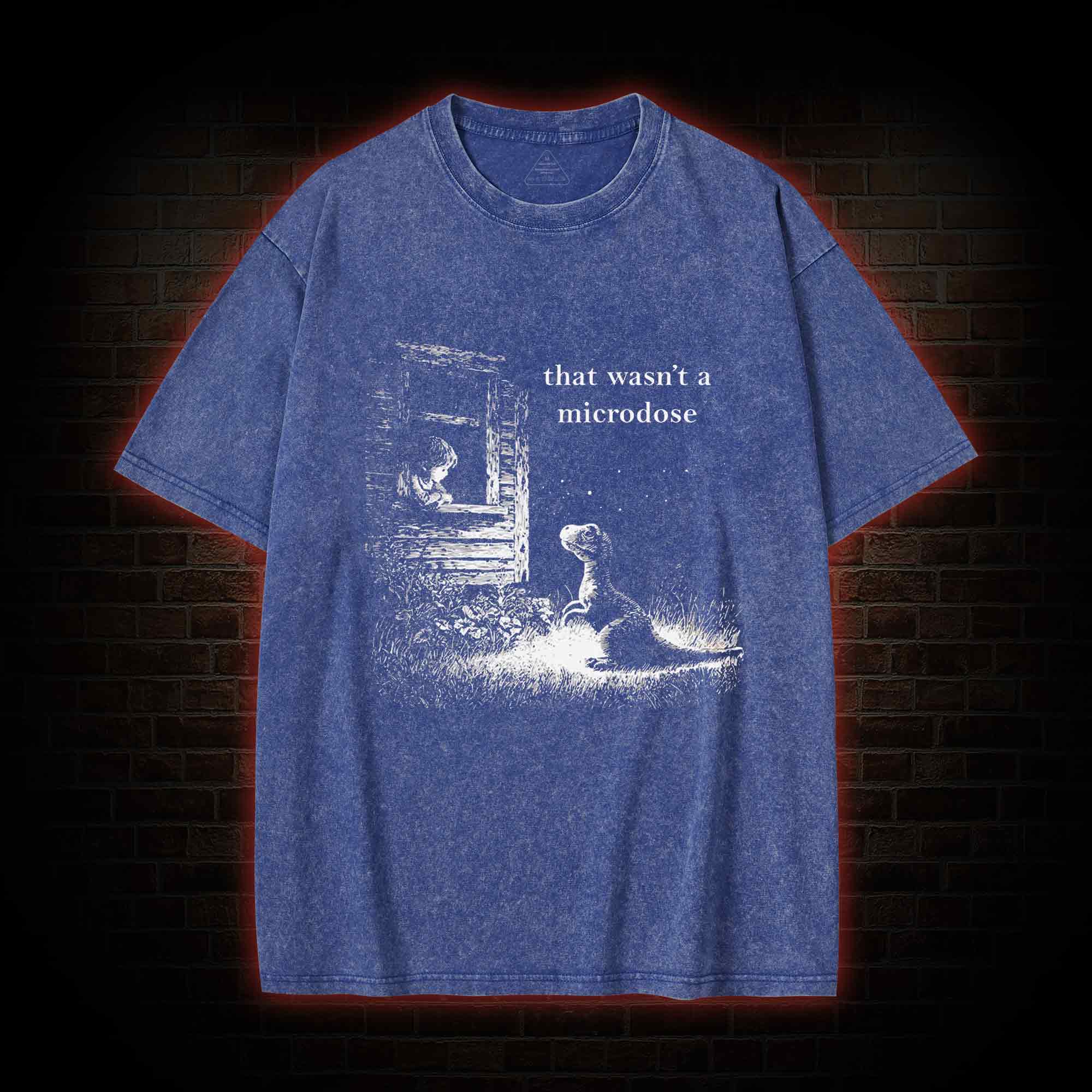That Wasn't a Microdose Dinosaur Washed T-shirt