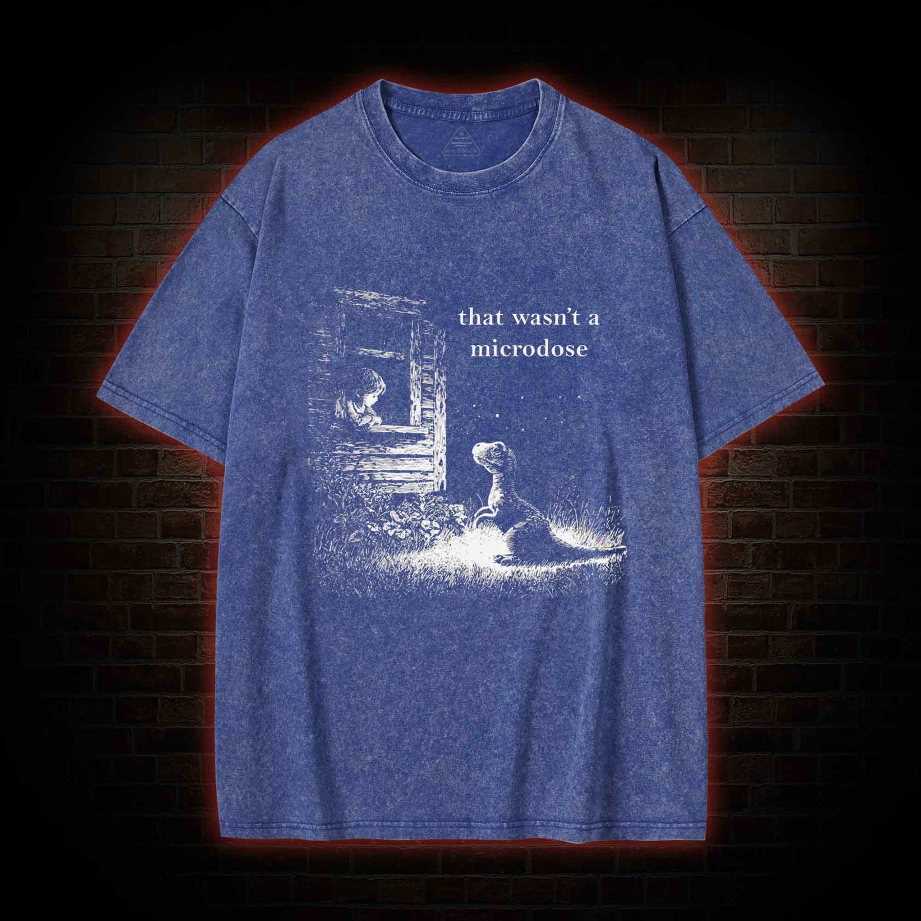 That Wasn't a Microdose Dinosaur Washed T-shirt