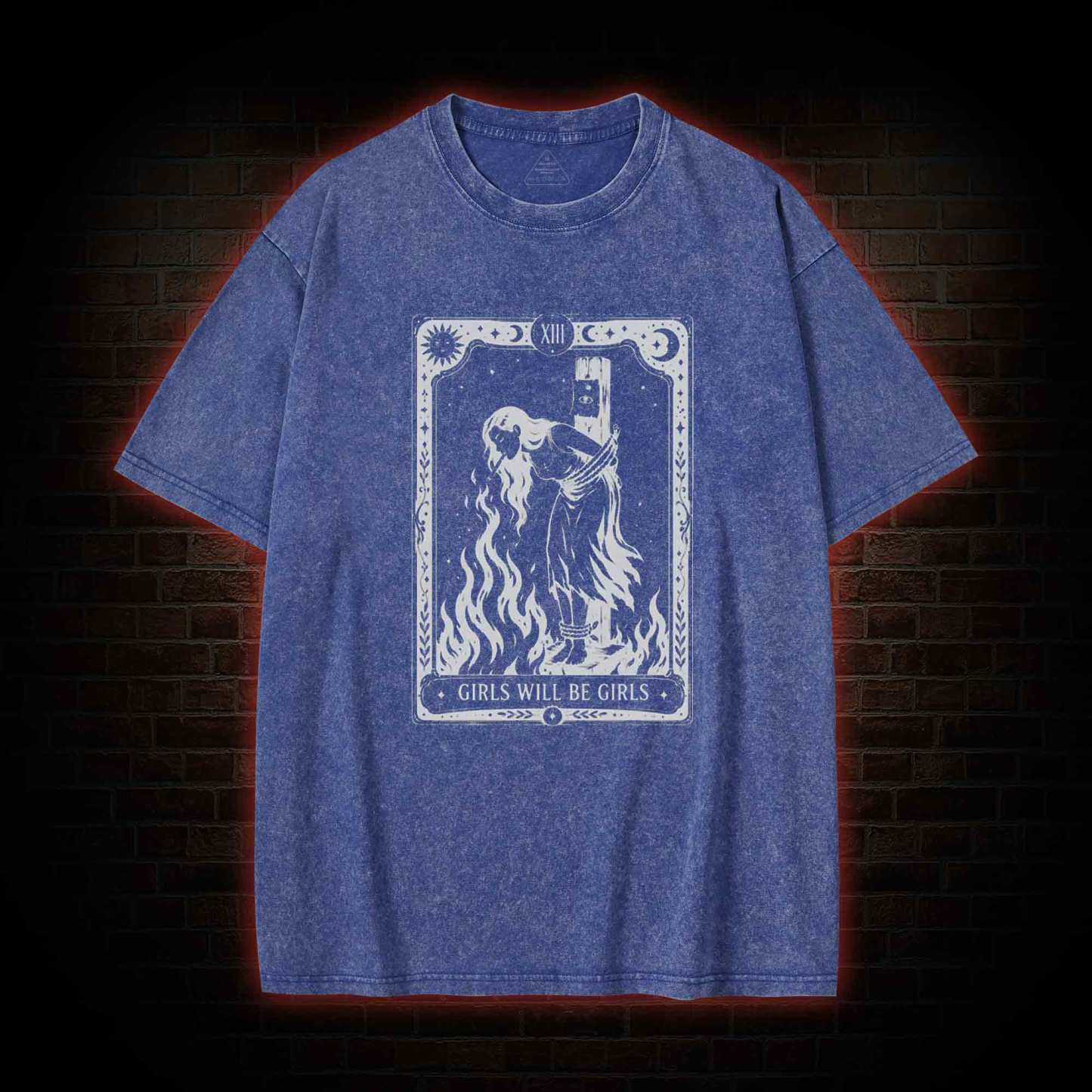 Girls Will be Girls Tarot Washed T-shirt