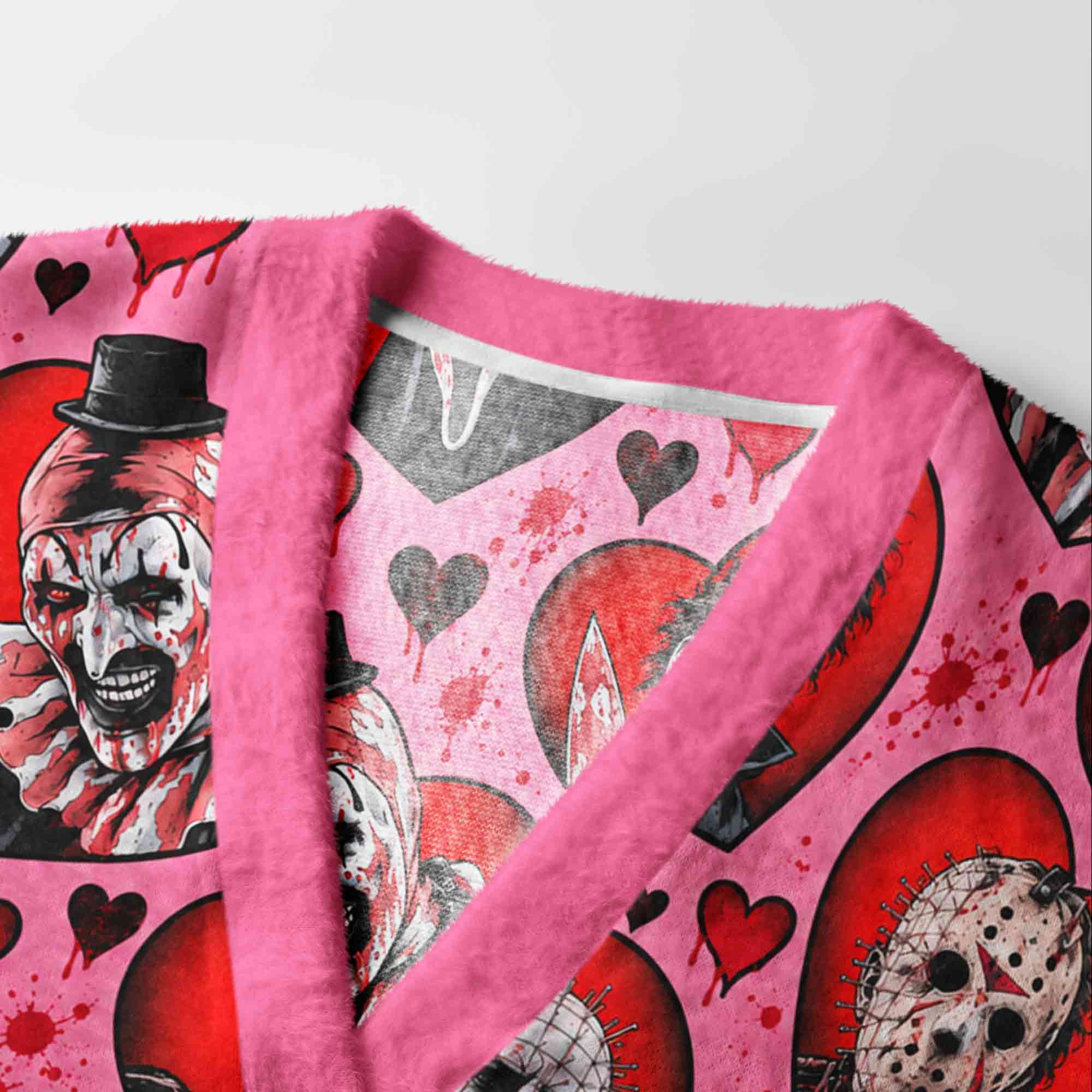 Midnight Slasher Club Pink Cardigan Sweater