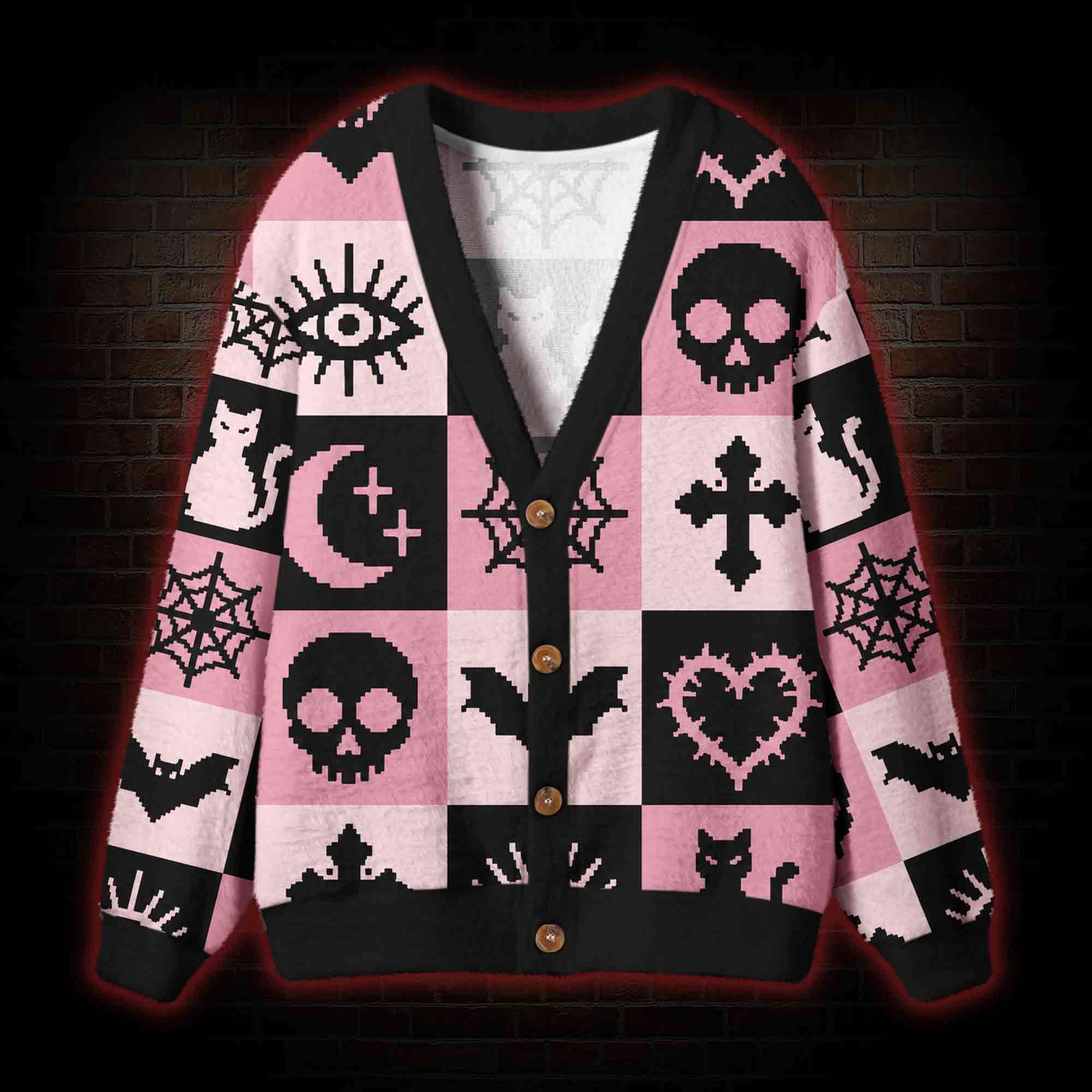 Midnight Familiars Pastel Cardigan Sweater