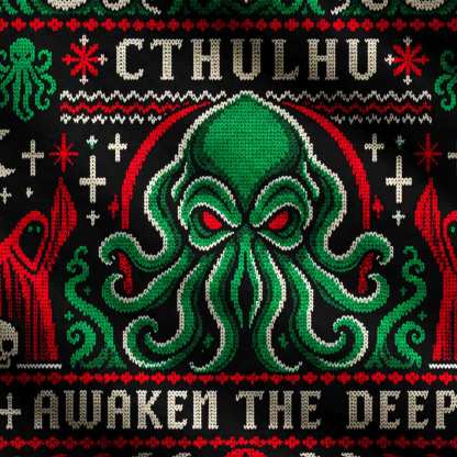 Awaken the Deep Cthulhu Ugly Sweatshirts