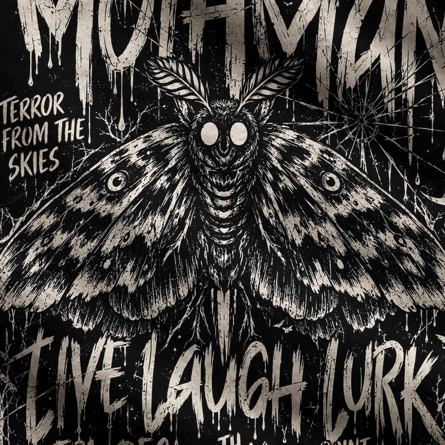 Live Laugh Lurk Mothman Ugly Sweatshirts