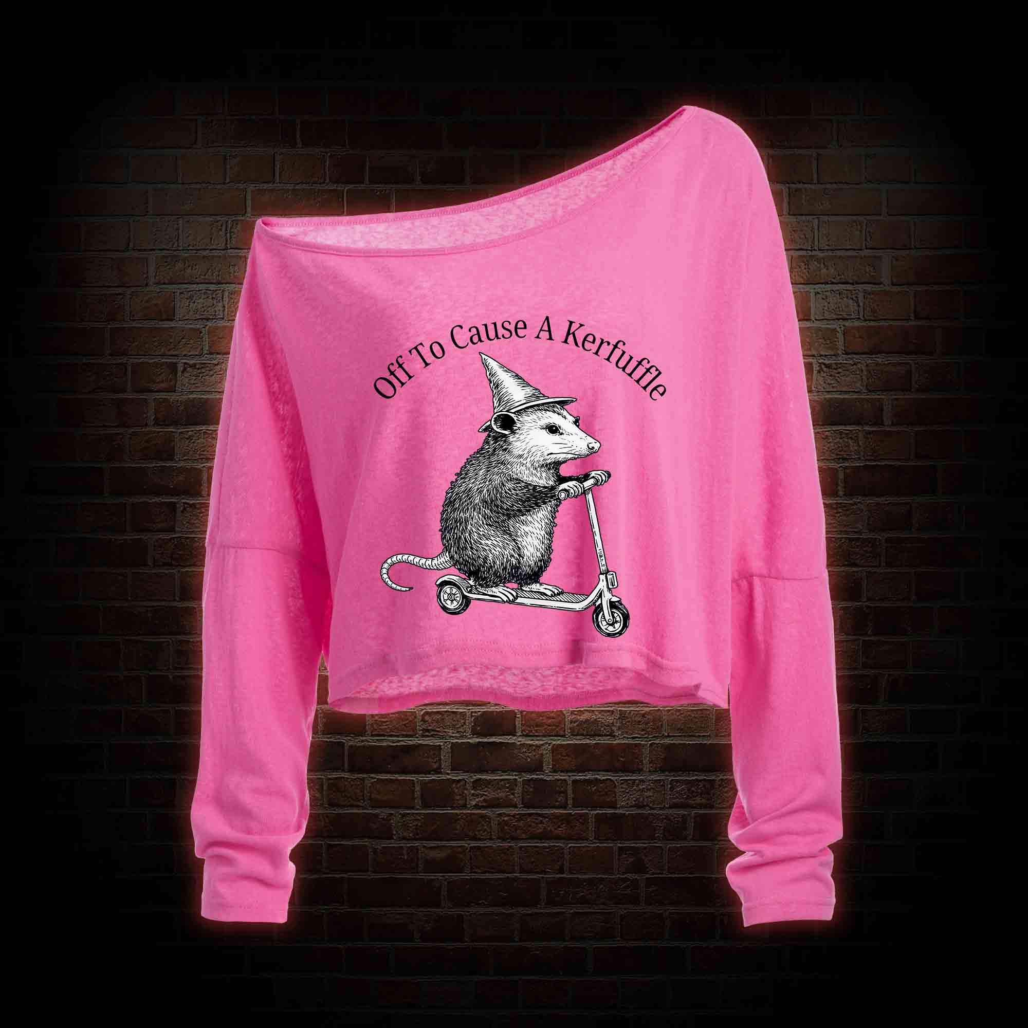 Cause a Kerfuffle Off Shoulder Long Sleeve Crop Top