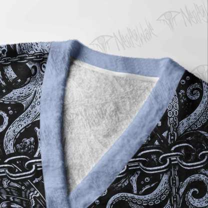 Octopus Skull Moth Cardigan Sweater