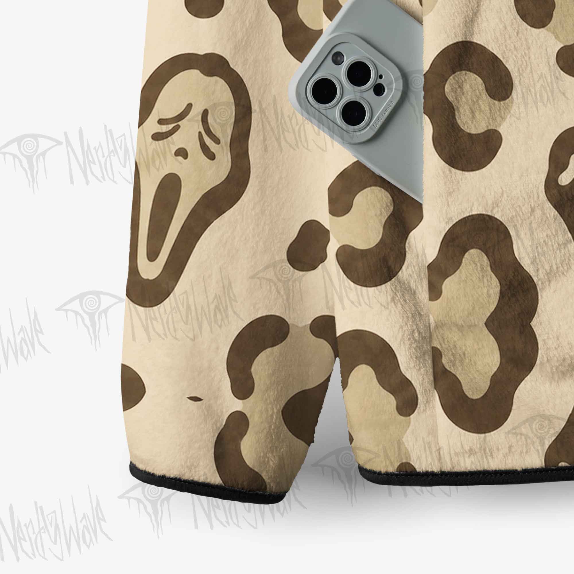 Leopard Ghostface Fleece Full-Zip Jacket
