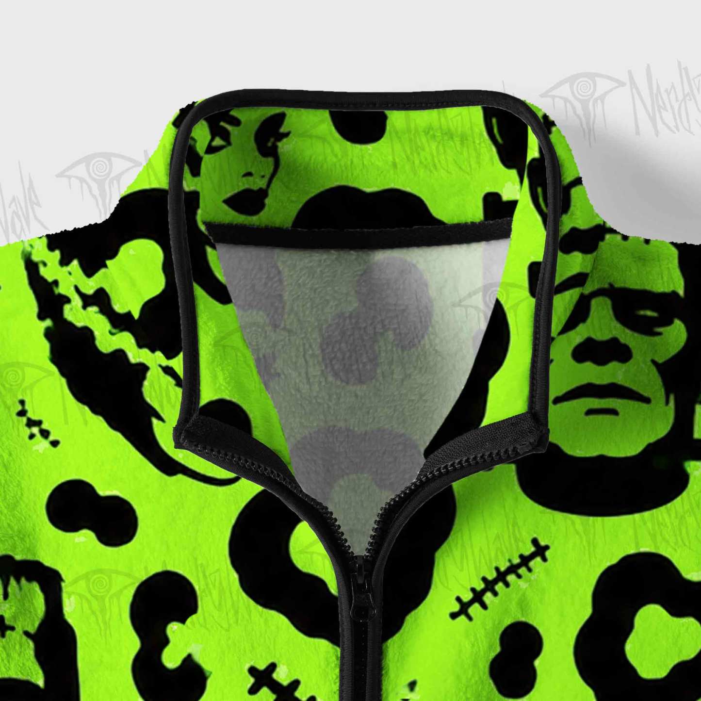 Neon Green Monster Fleece Full-Zip Jacket