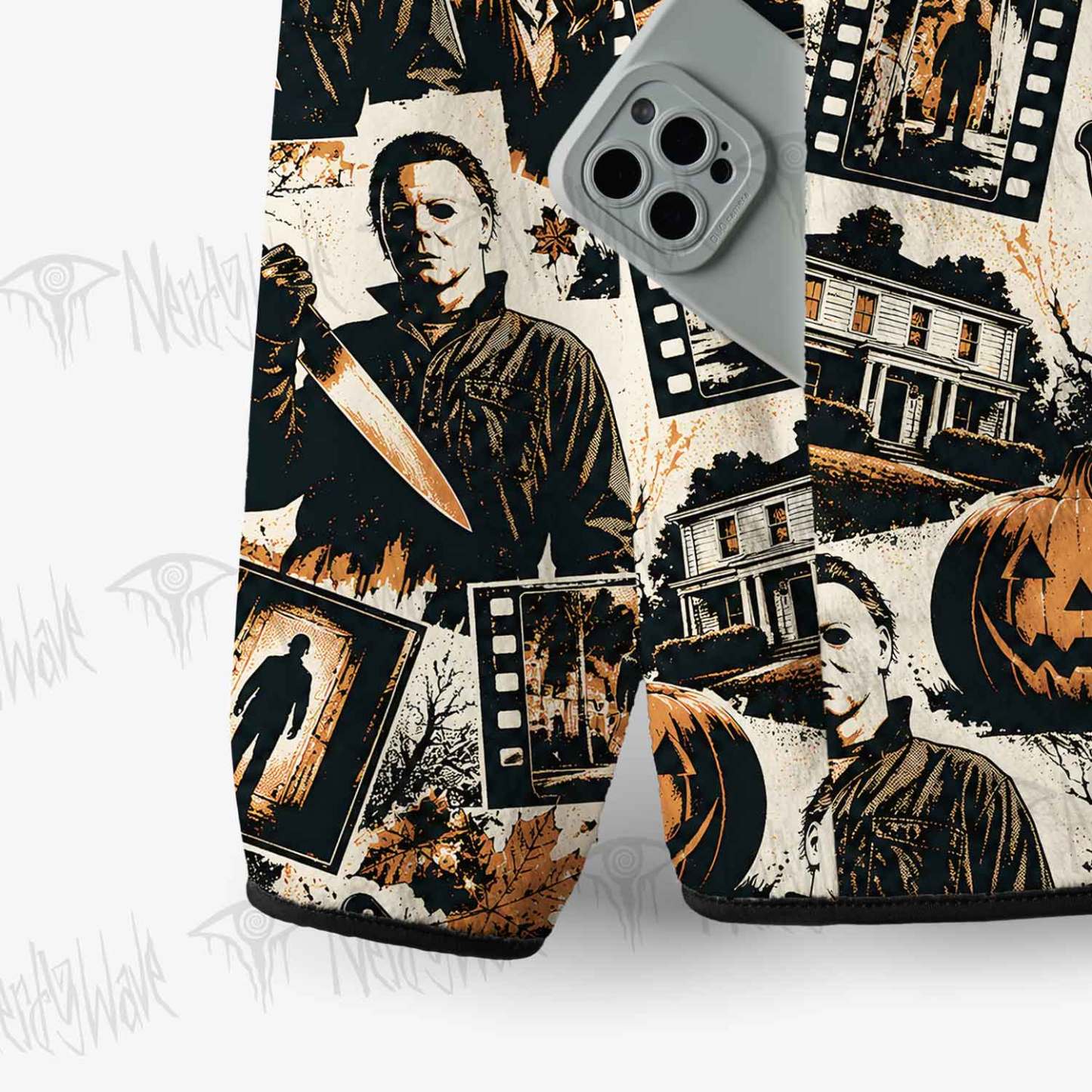 Retro Spooky Halloween Fleece Full-Zip Jacket