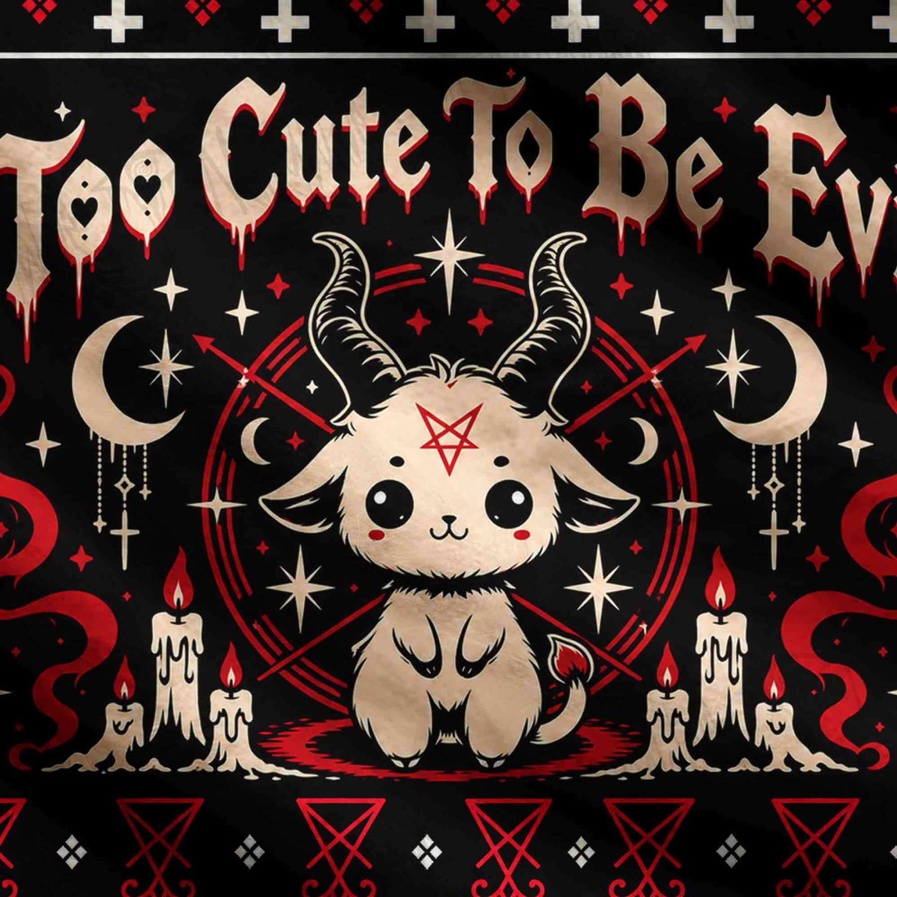 Too Cute to be Evil Ugly Sweatshirts