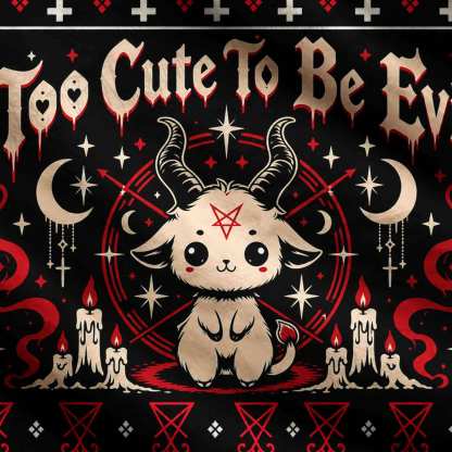 Too Cute to be Evil Ugly Sweatshirts
