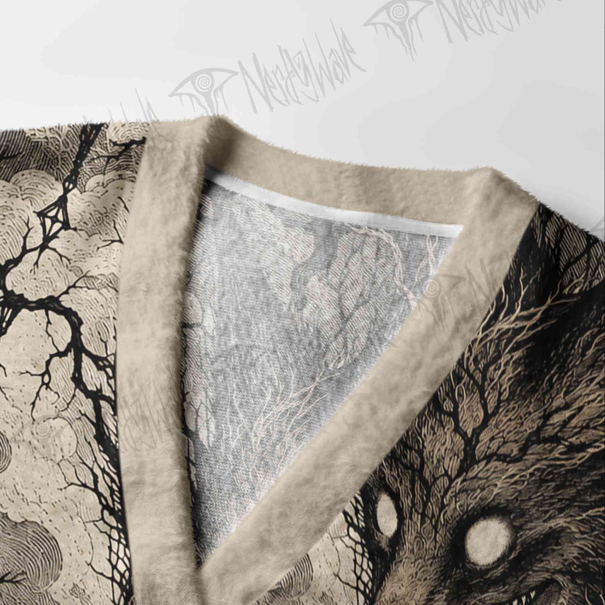 Shadow of the Fox in Fablewood Cardigan Sweater