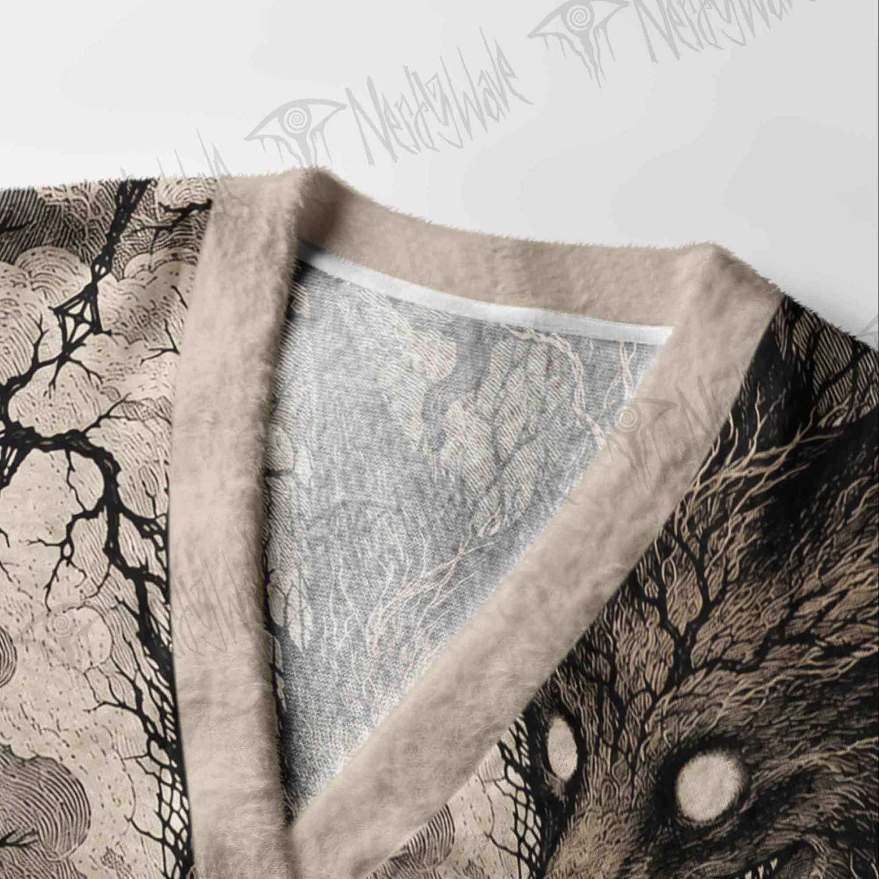 Shadow of the Fox in Fablewood Cardigan Sweater