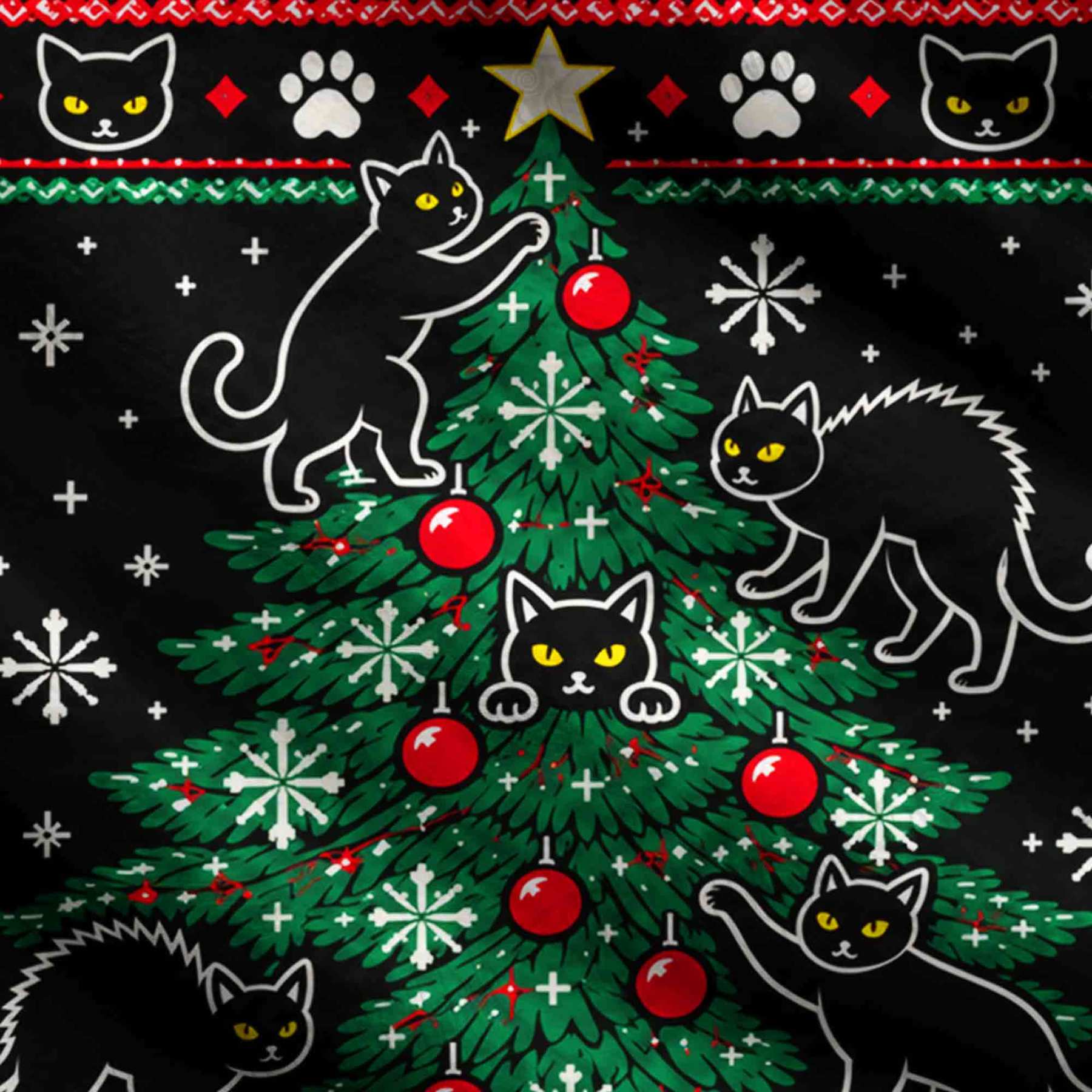 Meowy Christmas Ugly Sweatshirts
