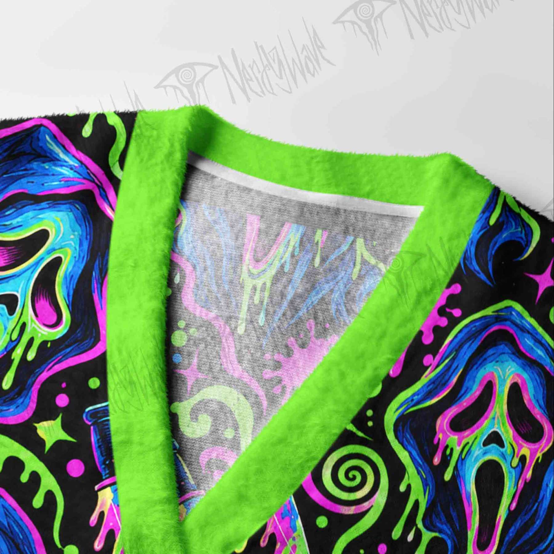 Psychedelic Horror Slasher Cardigan Sweater