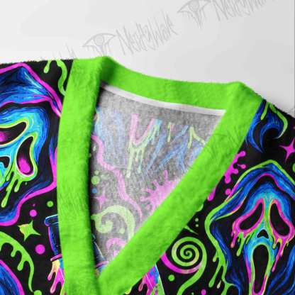Psychedelic Horror Slasher Cardigan Sweater