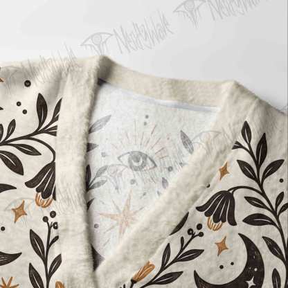 Witchy Celestial Fox Cardigan Sweater