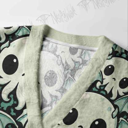 Kawaii Chibi Cthulhu Cardigan Sweater