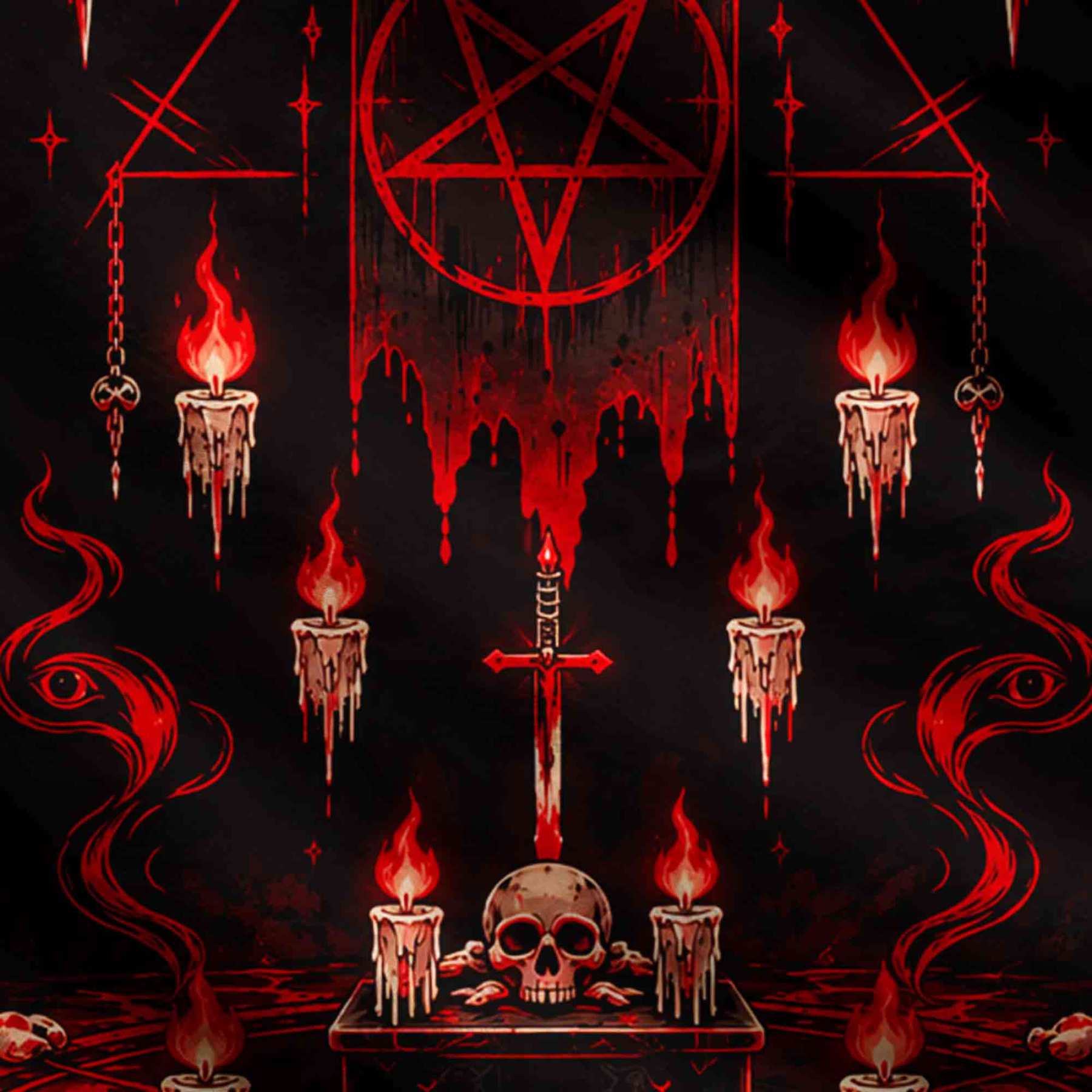 Satanic Ritual Ugly Sweatshirts