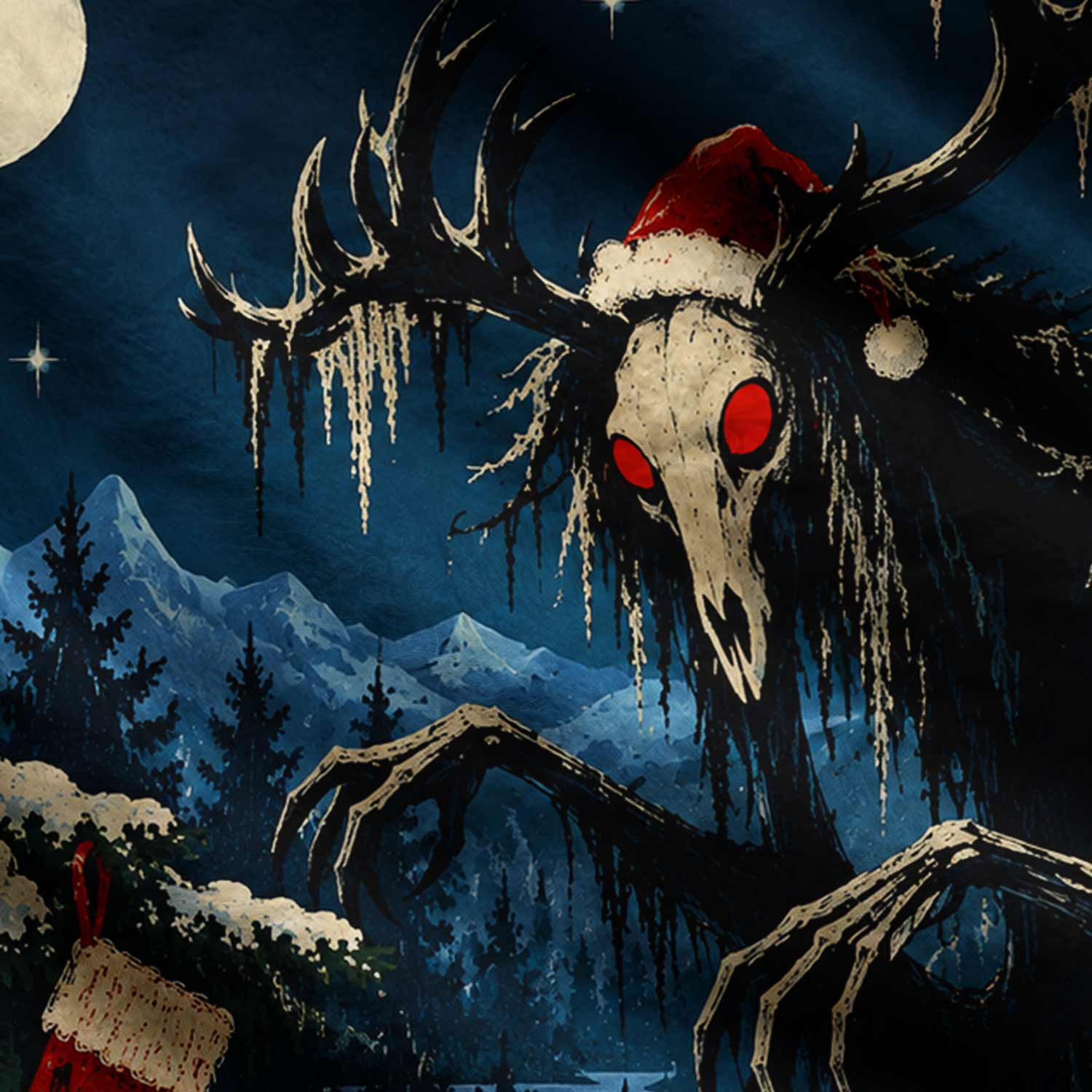 Winter Forest Wendigo Xmas Ugly Sweatshirts