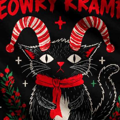 Meowry Krampus Ugly Sweatshirts