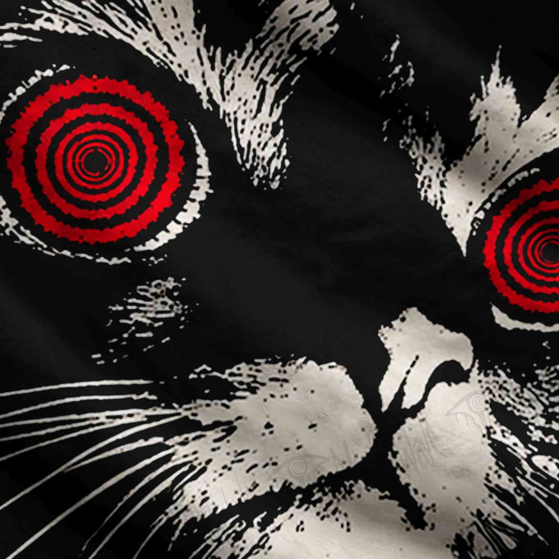 Hypnotic Spiral Eyes Cat Ugly Sweatshirts